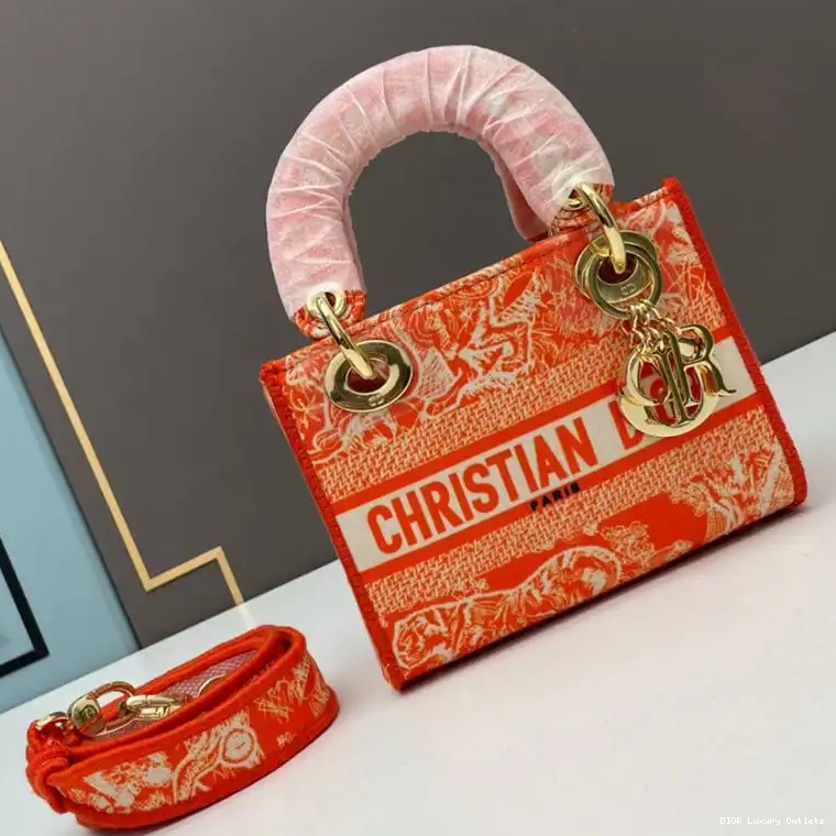 Mini Bag Jouy Toile Orange Motif Canvas de D-lite Lady 0626 Luxury